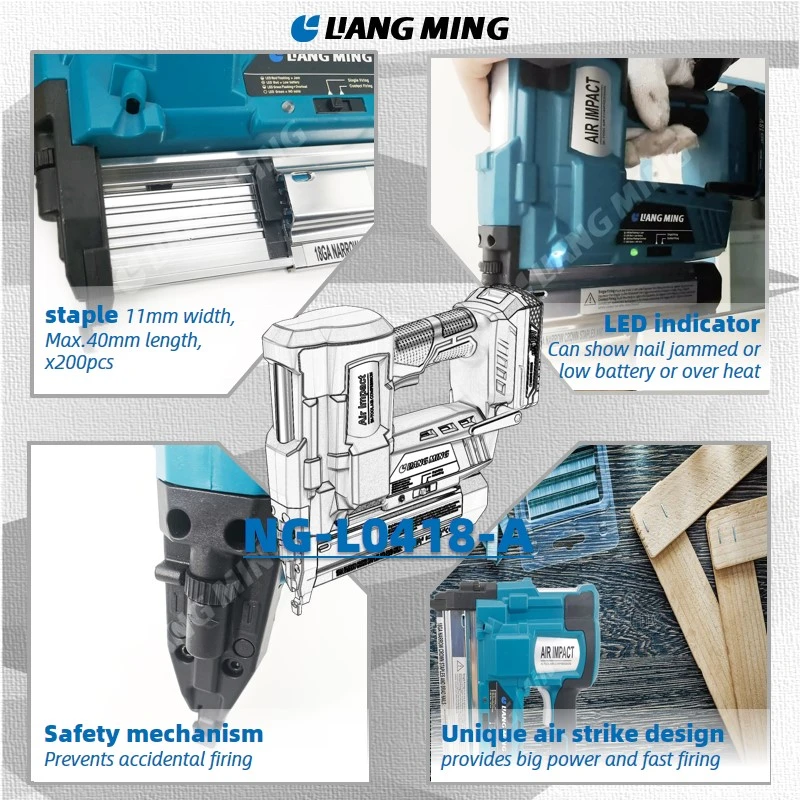 18V/20V Lithium Battery Platform Air Impact Battery Stapler